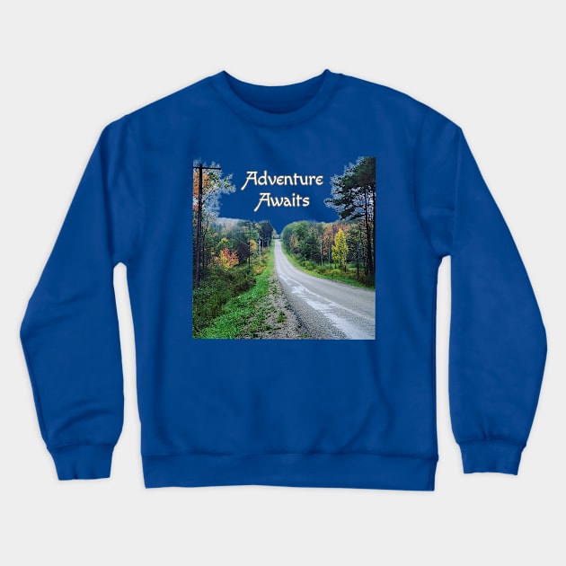 Adventure Awaits by BrokenTrophies Crewneck Sweatshirt by BrokenTrophies